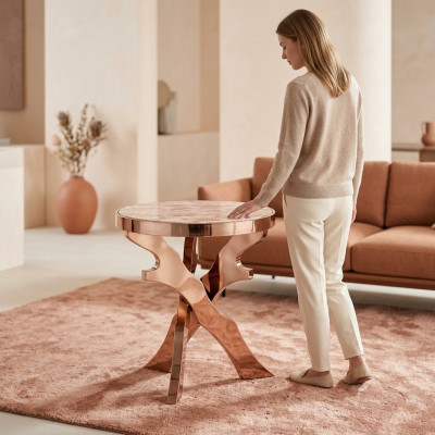 Couch side table round tables round metal glass designer living room