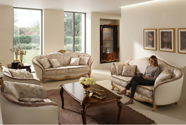 Luxury Class 3+2+1 Italian Furniture Sofa Set Couch Sofa New