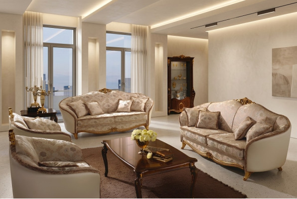 Luxury Class 3+2+1 Italian Furniture Sofa Set Couch Sofa New