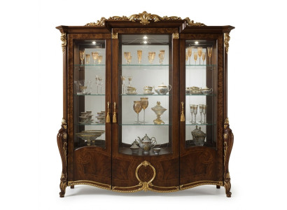 XXL display cabinet glass wall cabinet showcase shelf baroque rococo style art nouveau