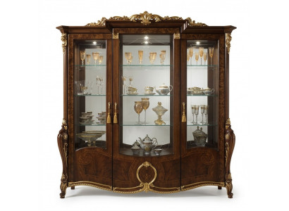 XXL display cabinet glass wall cabinet showcase shelf baroque rococo style art nouveau