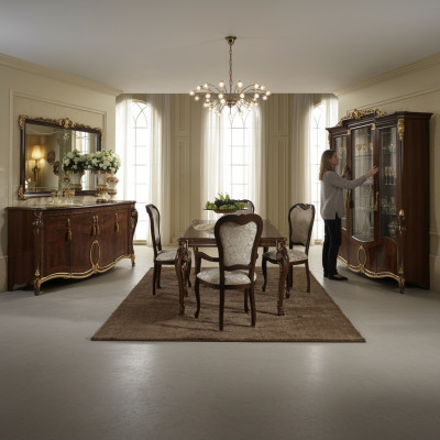 arredoclassic™ Luxury Class Furniture Dining Room Display Cabinet Table Sideboard 8-piece set.