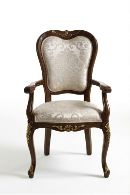 Classic 1 Chair Designer Italian Dining Room Furniture Wood Baroque
