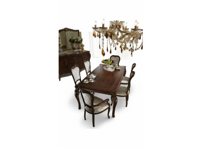 Classic set of 4 designer chairs wood Italian dining room chairs