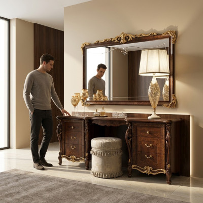 Luxury class dressing table bedroom dresser Italian furniture