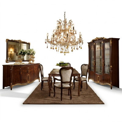 Dining table 6 chairs dining room table Art Nouveau luxury furniture royal new Rococo