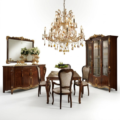Dining table + 8 chairs dining room table rococo baroque art nouveau