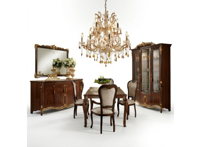 Dining table + 8 chairs dining room table rococo baroque art nouveau
