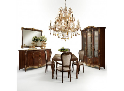Dining table + 8 chairs dining room table rococo baroque art nouveau