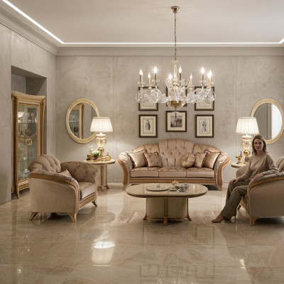 Luxury Class 3+1+1 Italian Furniture Sofa Set Couch Sofa New arredoclassi
