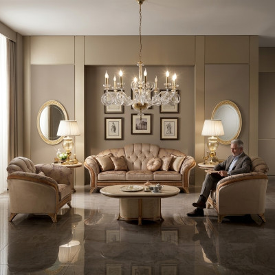 Sofa set Sofa Couch 3 + 2 Living room Designer Furniture Classic Baroque