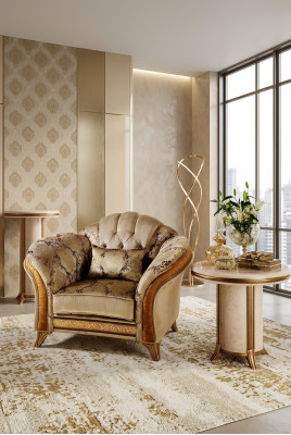 Side table, round table, coffee table, royal designer furniture, baroque.