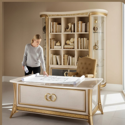 Bookshelf Cabinet Display Cabinet XXL Designer Furniture Luxury Baroque Rococo