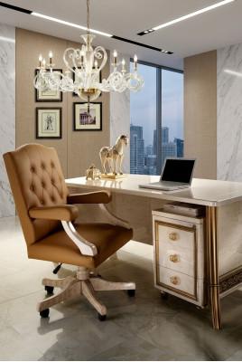 Executive chair office chair office armchair chair executive leather baroque rococo designer