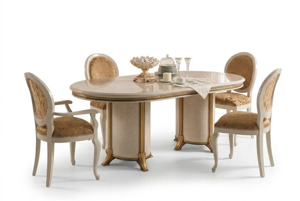 6 chairs + table set kitchen designer baroque rococo classic art nouveau