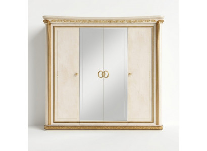 Wardrobe 4-door antique Baroque Rococo Art Nouveau furniture bedroom