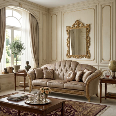 Noble designer sofa couch 2-seater upholstered sofas textile art nouveau arredoclassic™