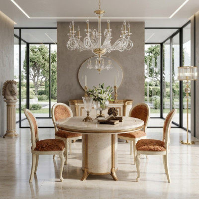 arredoclassic™ Luxury Class Furniture Dining Room Round Table Dining Table