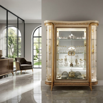 DISPLAY Cabinet Glass Cabinet Designer Furniture Baroque Rococo Decoration Art Nouveau