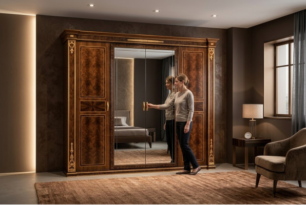 Wardrobe Antique Style Baroque Rococo Art Nouveau Furniture Bedroom