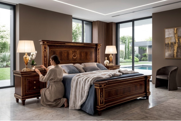Nightstand Table Night Console Side Table Bedroom arredoclassic Italy