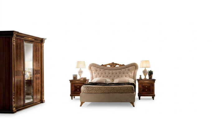 arredoclassic™ Bedroom Set Modigliani Baroque Rococo Bed Nightstand 4-piece.