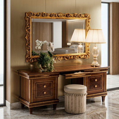 Dressing table bedroom mirror youth antique style set wood