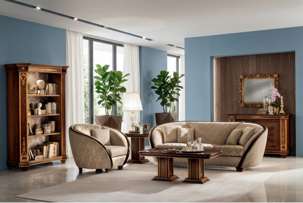 Italian living room seating cushioned furniture sofa set 3+2+1 complete set new