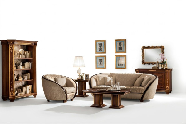 Italian living room seating cushioned furniture sofa set 3+2+1 complete set new