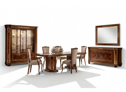 Furniture Table + 6x Chair Sets Dining Room Suite Wood Complete Baroque