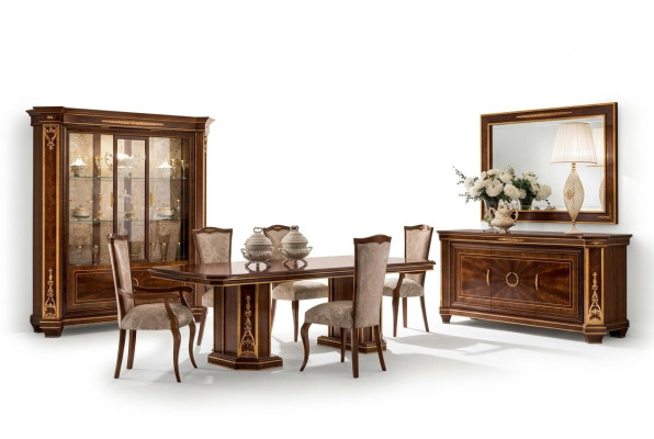 Furniture Table + 8x Chair Sets Dining Room Set Wood Complete Baroque