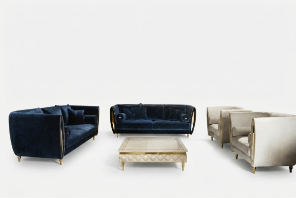 Sofa set sofa couch 3 + 2 + 1 living room designer furniture classic
