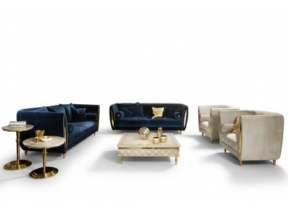 Sofa set Sofa Couch 3 + 3 Living room Designer Baroque Furniture Classic