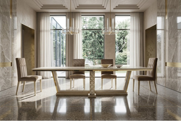 Dining room + 6 chairs + sideboard mirror 2x glass cabinet dining table 11-piece set suite