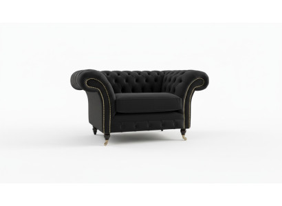Chesterfield Armchair TV Couch 1-Seater Sofa Textile Fabric Sofas Upholstery #5