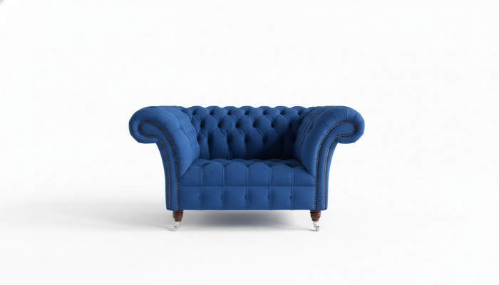 Chesterfield Armchair TV Couch 1 Seater Sofa Textile Fabric Couche Padding #4