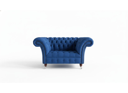 Chesterfield Armchair TV Couch 1 Seater Sofa Textile Fabric Couche Padding #4