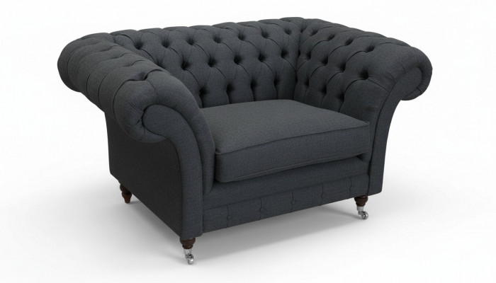 Chesterfield Armchair TV Couch 1-Seater Sofa Textile Fabric Sofas Upholstery #2