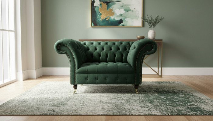 Chesterfield Design Sofa Armchair Couch Upholstery Luxury Textile Couches 1-Seater #103