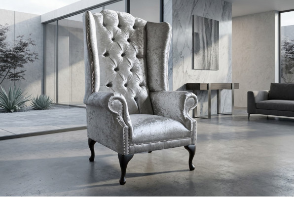 Chesterfield Design Sofa Armchair Couch Upholstery Luxury Textile Couch 1 Seater #102