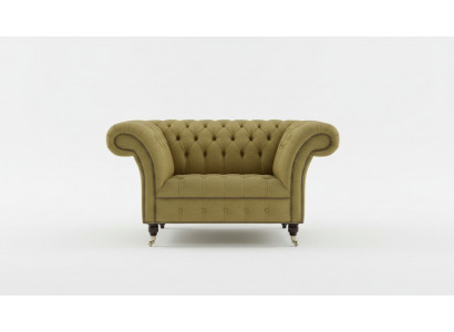 Chesterfield Design Sofa Armchair Couch Upholstery Luxury Textile Couches 1 Seater #100
