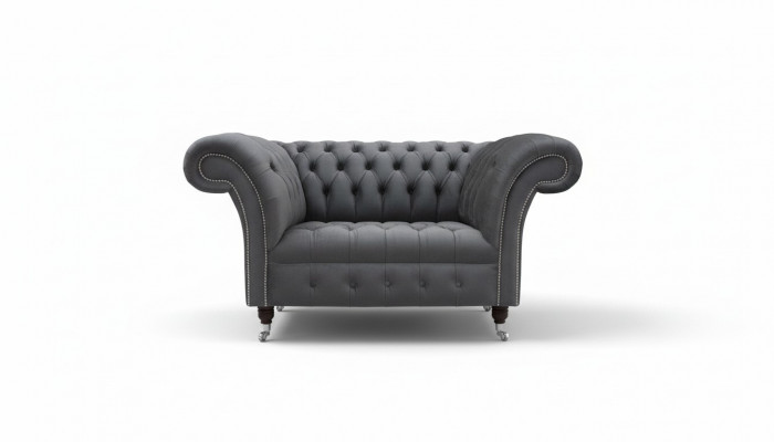 Chesterfield Design Sofa 1 Seater Couch Upholstery Luxury Classic Textile Couches