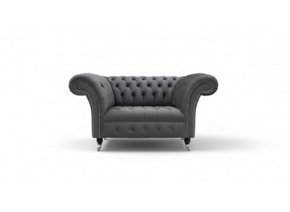 Chesterfield Design Sofa 1 Seater Couch Upholstery Luxury Classic Textile Couches