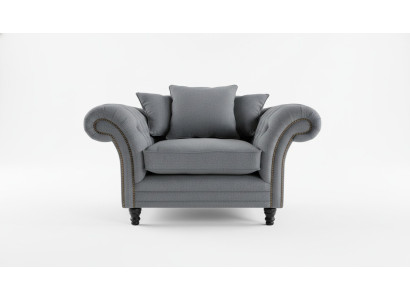 Chesterfield Design Sofa Armchair Couch Upholstery Luxury Textile Couch 1-Seater #110