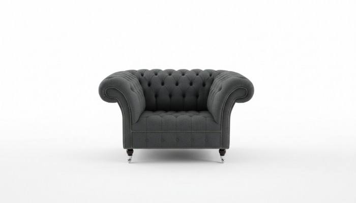 Chesterfield Design Sofa Armchair Couch Upholstery Luxury Textile Couches 1 Seater #111
