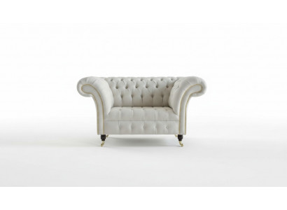 Chesterfield Design Sofa Armchair Couch Upholstery Luxury Textile Couches 1 Seater #112