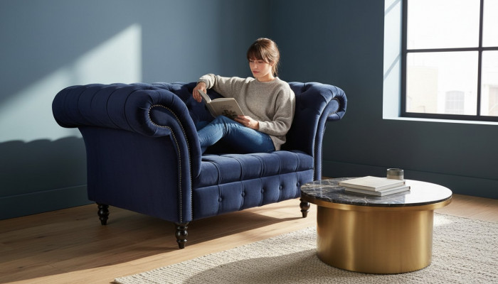 Chesterfield Design Sofa Armchair Couch Upholstery Luxury Classic Textile Couches