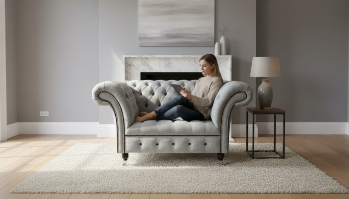 Armchair 1-Seater Upholstered Sofa Classic Chesterfield Premium Class Chair