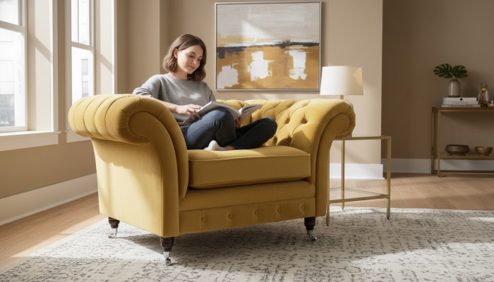 Seat Cushion Classical Sofa Chesterfield 1-Seater Premium TV Recliner