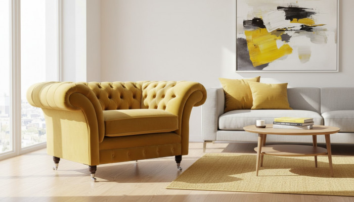 Seat Cushion Classical Sofa Chesterfield 1-Seater Premium TV Recliner
